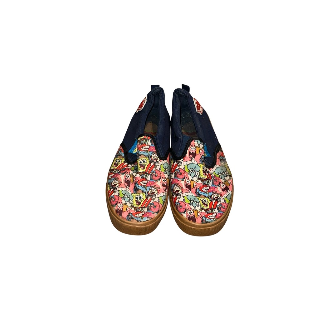 Ground Up SpongeBob SquarePants men Slip On Sneakers Navy Character Print Sz 13